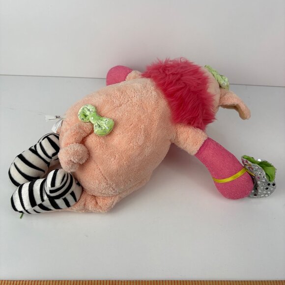 Vintage Manhattan Toy Tiptoes Touché Madge Pig Plush Zebra Socks 14” - Picture 8 of 8